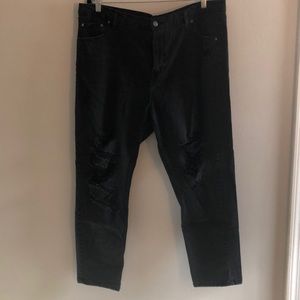 Wild Fable Distressed High Rise Mom Jean Blk Sz18